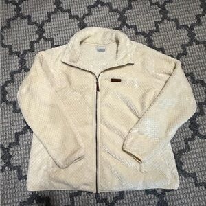 Columbia Cream Full-Zip Teddy Jacket